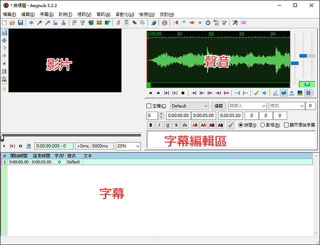 Aegisub 字幕製作工具
